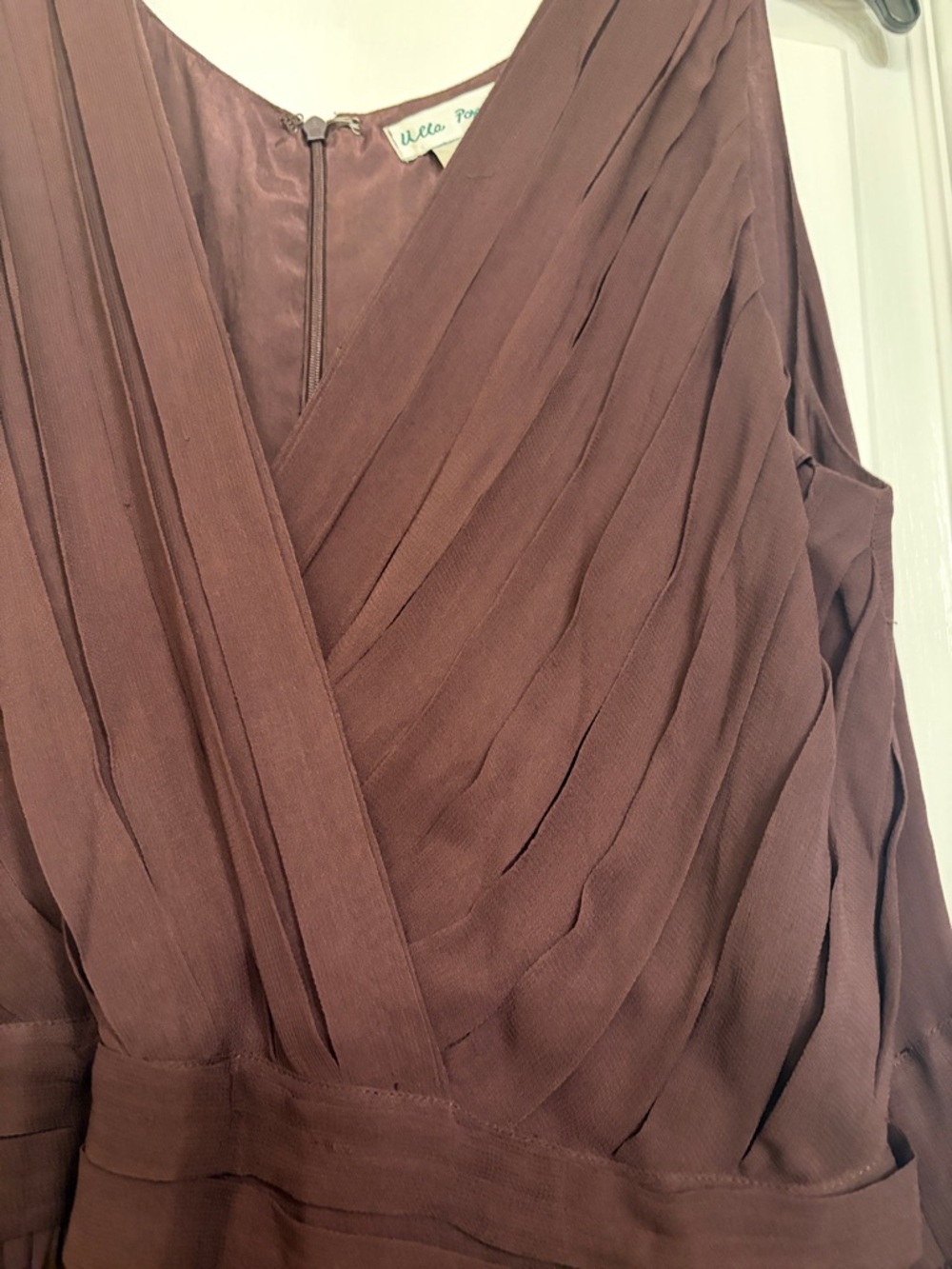 Ulla Popken Sleeveless V-Neck Maxi Dress in brown - Picture 2 of 8